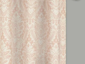 Waverly Tier Curtain Set 52x36 Donnington 100% Cotton Coral Blush NIP - Picture 1 of 12
