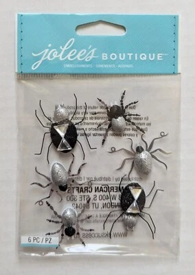 Pegatinas Jolee's blancas y negras plateadas metálicas para álbumes de recortes de Halloween Foto 1 de 2