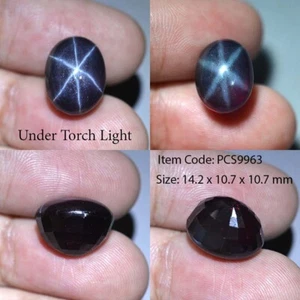 16.25 Ct 14.2x10.7 MM Grape Purple Star Sapphire 6 Rays Lab Corundum VDO PCS9963 - Picture 1 of 6