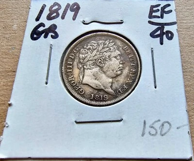 1819 Great Britain One Shilling Sterling Silver KM-666 - King George III - Image 1 of 4