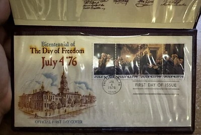 US 1976 Bicentennial FDC Collector's Folio w/ Booklet Sc# 1694a Day of Freedom - Image 1 of 3