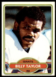 1980 TOPPS BILLY TAYLOR ROOKIE NEW YORK GIANTS #309.