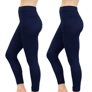 Pack de 2 Leggings Mujer Polar Térmicos Cálidos Gruesos Largo Completo - ¡4 Colores! - Imagen 1 de 6