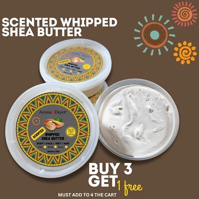 AROMA DEPOT 8 oz Whipped Scented Body Butter with Shea Butter & Fragrance Oils for Body Hair