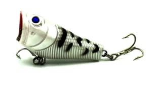 3pz Top Water Floating Popper Lure Fish Eye Richiamo di pesca artificiale Poper - Foto 1 di 14