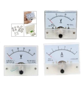 Analog Panel AMP Meter Voltmeter Gauge 85C1 GB/T7676-98 DC 0-30V/50V 0-5A/10A AU - Imagen 1 de 21