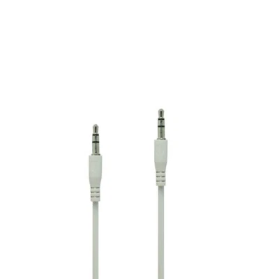 White Color 3.5mm Stereo 3ft Male to Male Mini Jack Port Audio Aux Cable Cord - Image 1 of 2