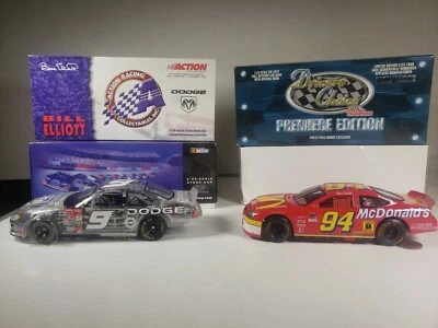 Bill Elliott Lote De 2 1/24 Transparente Dodge Intrepid 2002 Drivers Choice 1998 Banco Foto 1 de 4