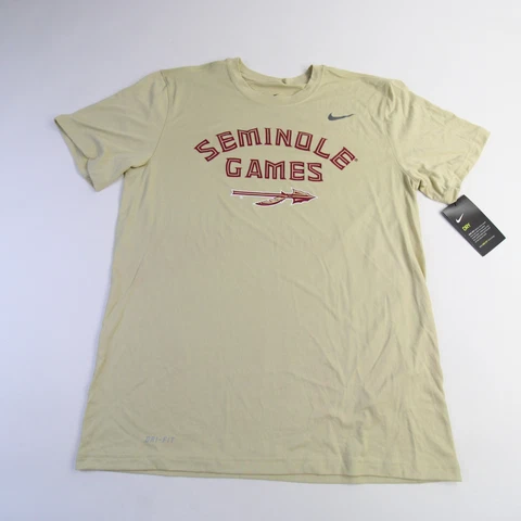 Florida State Seminoles Nike Dri-Fit Short Sleeve Shirt Men's Gold Used Cover