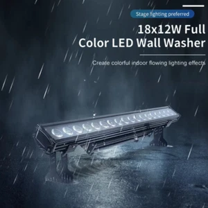 Stage Lighting 18x15 LED Wall Washer Light Full Color DMX Wash Bar Light Outdoor - Picture 1 of 10