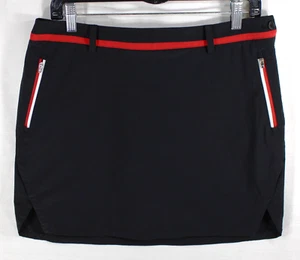 Louis Castel Skort Skirt Women's Size 73  US 8 Active Golf Tennis Black Red - Picture 1 of 6