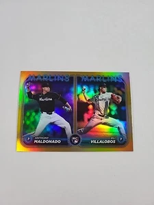 2024 Topps Update Villalobos / Maldonado #US305 (Gold Foil) RC Marlins - Picture 1 of 2