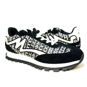 MARC JACOBS Womens The Monogram Leather Jogger Sneakers Black (MSRP $375) - Picture 1 of 5