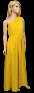 ALFRED ANGELO size 3 yellow one shoulder long gown 100% polyester dry clean only - Picture 1 of 10
