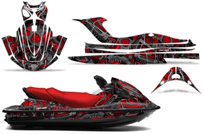 Jet Ski Graphics Sticker Decal Kit For Kawasaki STX15F 2003-2019 TUNE IN RED - Image 1 of 2