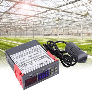 Medidor controlador digital de temperatura y humedad STC-3028 con sensor integrado - Imagen 1 de 17