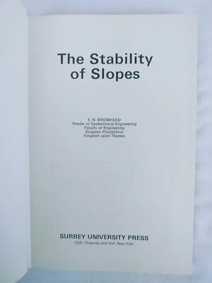 The Stability of Slopes by E. N. Bromhead, Surrey University Press, 1986 - Image 1 of 4