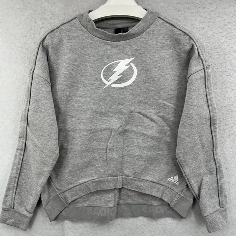 TAMPA BAY LIGHTNING Sweatshirt Womens Small Adidas Pullover Gray Gameday Cover