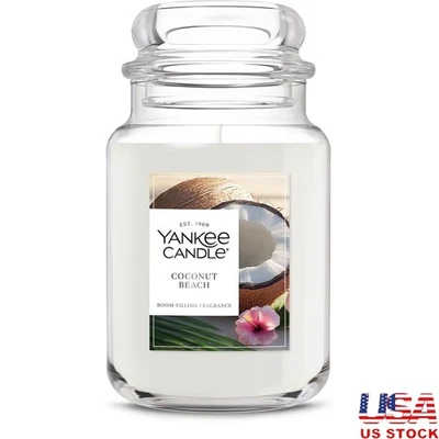 Coconut Beach Scented Candle Long Lasting Fresh Fragrance 22oz Natural Wick New - Image 1 of 4