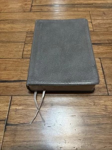 The NIV Study Bible Top Grain Leather Red Letter Special Edition 1985 Gray - Picture 1 of 20