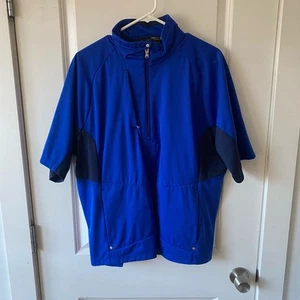RLX Ralph Lauren Polo Men's Blue Navy jacket 1/2 Zip Shirt Size M Windbreaker - Picture 1 of 19