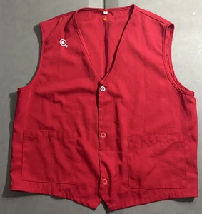 Target Store Employee Work Red Vest Uniform Size L / Large - Picture 1 of 4