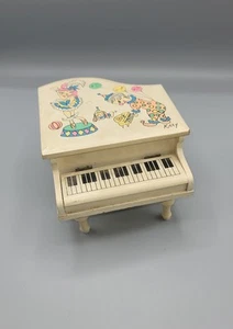 Vintage 1970's Wood Musical Piano Jewelry Box. Works - Picture 1 of 13