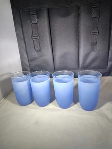 Vintage MCM Blau Milchglas Blendo 4er Set - Bild 1 von 6