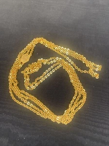 18k on4k  Yellow gold Red Carpet Filigree Look Cartier Necklace 24 In Chain 22k - Picture 1 of 12