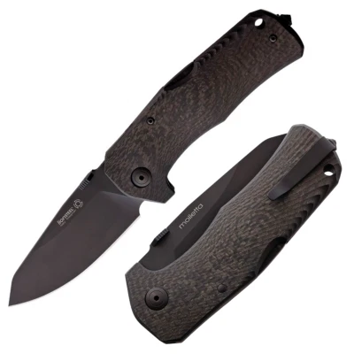 Cuchillo Plegable LionSTEEL TM1 Lockback 3.5" Herramienta Sleipner Hoja de Acero Mango CF Foto 1 de 3