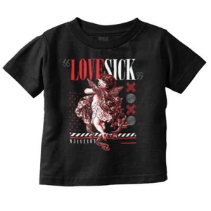 Valentine's Day Love Sick Baby Angel Statue Toddler Boy Girl Youth T Shirt Tee - Picture 1 of 6