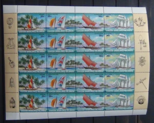 Cocos Keeling 1987 Sailing Craft set in Sheet MNH - Picture 1 of 1