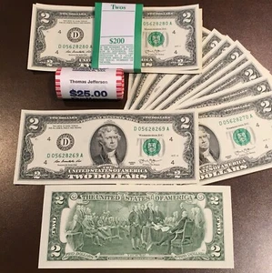 Thomas Jefferson Dollar & $2 Note Set - Picture 1 of 1
