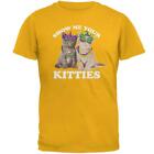 Mardi Gras Show Me Your Kitties Funny Pun Mens T Shirt
