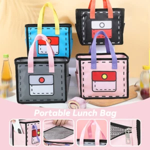 Borsa porta pranzo isolata cartone animato bento borsa ghiaccio fresco borsa pranzo portatile - Foto 1 di 28
