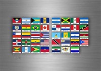 Set 39x sticker america south north flag scrapbooking country collection 5cm r1