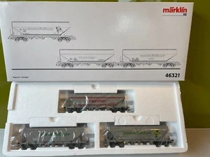 Marklin HO 46321 set of 3 Silo Cars, 1 x SNCF, 1 X B, 1 X FS Unused set in box - Picture 1 of 6