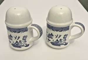 Heritage Mint Ltd Blue Willow Pantry Collezione Sale e Pepe Shaker Ceramica Vintage - Foto 1 di 9