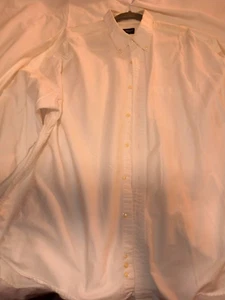 Eddie Bauer White dress oxford long sleeve shirt (slim fit)  - Picture 1 of 3