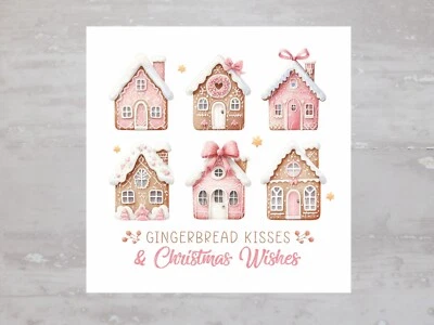 Colcha de Natal Gingerbread Kisses painel de tecido de costura artesanal bloco de tecido A232 - Imagem 1 de 4