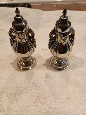 Salero y pimentero barroco Wallace plato plata Foto 1 de 4