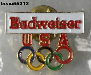 ⭐BUDWEISER BEER OLYMPIC GAMES USA VEST JACKET PIN - Picture 1 of 1