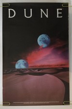 Dune Novel Book Poster Pin-up Space Moon Vintage 1984 Dino De Laurentiis