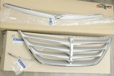 GRILLE RADIATOR FRONT & MOLDING HOOD ⭐set 3pcs⭐【GENUINE】 GENESIS SEDAN 2009-2011 — 第 1/4 张图片