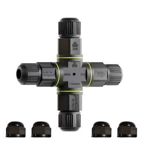 Conector Eléctrico Impermeable 4 Vías 3 Hilos - 110-240 V, IP30 - Imagen 1 de 17
