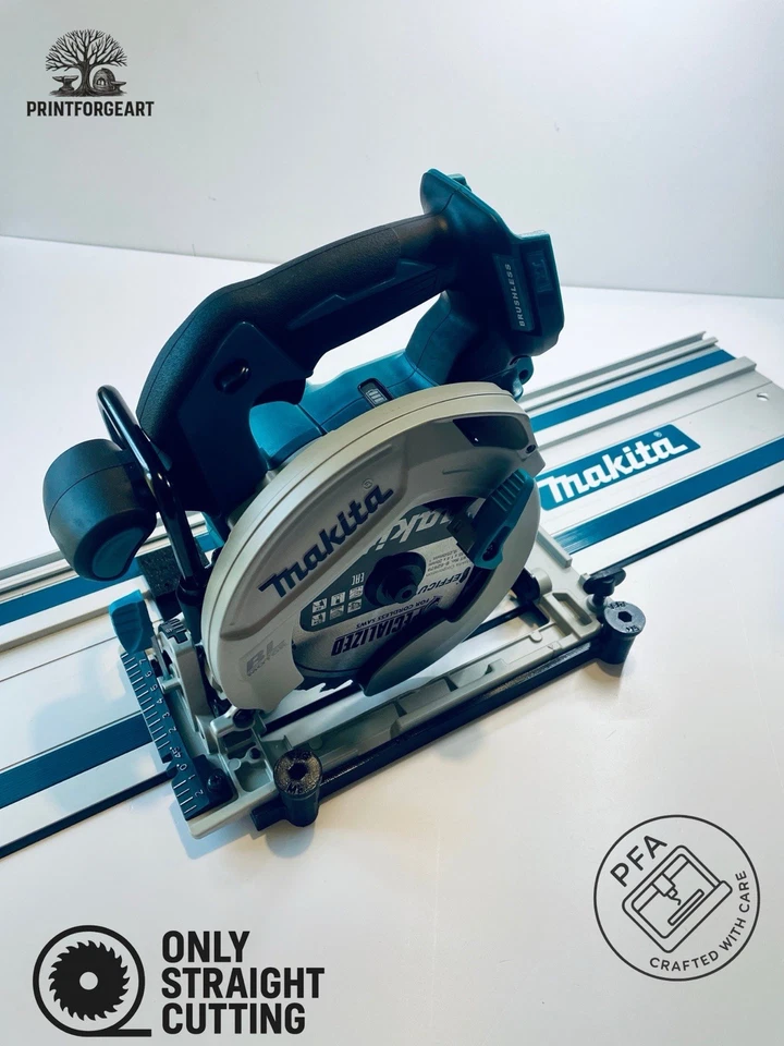 Base adaptadora Makita DHS680 DHS680Z para riel guía de sierra circular Makita 18 V Foto 1 de 4