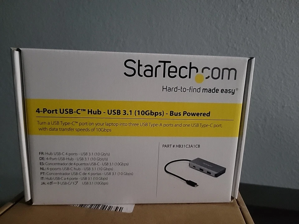 Startech.com 4 Port Usb-c Hub 3.1 Bus Powered - Image 1 of 2