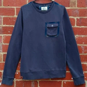O'NEILL x PENDLETON Wool Mens Navy Crew Pocket Fleece Sweater Surf Plaid Jumper - Picture 1 of 4