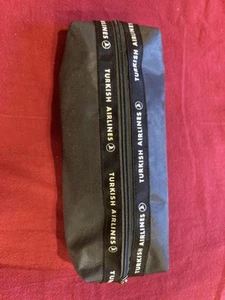 Turkish Airlines Amenity Kit, Filled, Grey With Zip-Top by Formia, 7.5 x 3 x 1.5 - Picture 1 of 11