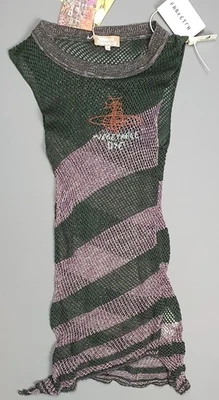 VIVIENNE WESTWOOD Fisherman String Vest Blouse Top Size Small / Medium Wool - Image 1 of 4